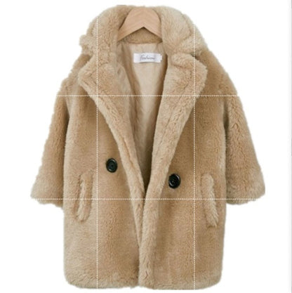 Big Kids Fur Coat In Autumn And Winter Coat